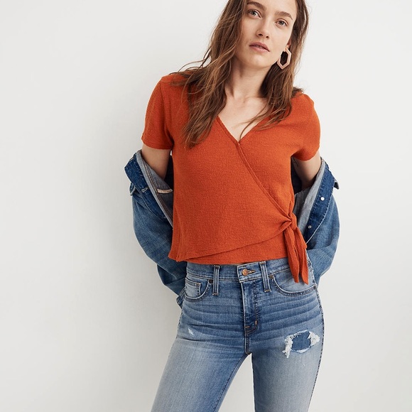 Madewell Texture & Thread Wrap Top - Picture 8 of 8